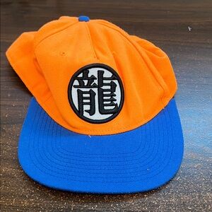 Vibrant Orange and Blue Embroidered Cap